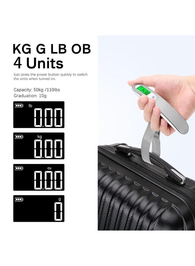 Digital Luggage Scale with Strap Portable weight scale , High-Precision, and Ideal for Backpacks, Suitcases, and Carry-Ons - Up to 110lb/50kg Capacity - Image 2